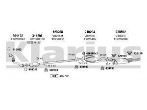 KLARIUS 930631E išmetimo sistema 
 Išmetimo sistema -> Išmetimo sistema, visa