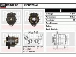 DELCO REMY DRA0272 kintamosios srovės generatorius
111576HC, 822982, 796351