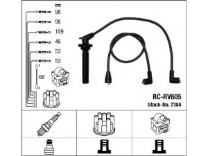 NGK 7384 uždegimo laido komplektas 
 Kibirkšties / kaitinamasis uždegimas -> Uždegimo laidai/jungtys
GHT 258, GHT 258