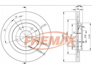 FREMAX BD-7039 stabdžių diskas 
 Stabdžių sistema -> Diskinis stabdys -> Stabdžių diskas
MR334996