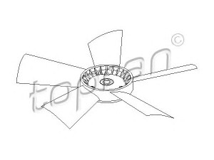 TOPRAN 401 469 ventiliatoriaus ratas, variklio aušinimas 
 Aušinimo sistema -> Radiatoriaus ventiliatorius
601 200 04 23