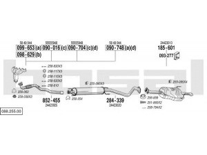 BOSAL 088.255.00 išmetimo sistema 
 Išmetimo sistema -> Išmetimo sistema, visa