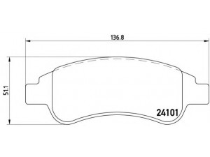 BREMBO P 61 082 stabdžių trinkelių rinkinys, diskinis stabdys 
 Techninės priežiūros dalys -> Papildomas remontas
425239, 425240, 425341, 425342