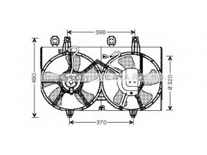 AVA QUALITY COOLING DN7511 ventiliatorius, radiatoriaus 
 Aušinimo sistema -> Oro aušinimas
214815U003