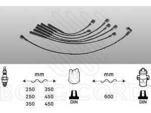 BOUGICORD 7294 uždegimo laido komplektas 
 Kibirkšties / kaitinamasis uždegimas -> Uždegimo laidai/jungtys
90919-21322