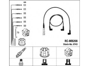 NGK 0743 uždegimo laido komplektas 
 Kibirkšties / kaitinamasis uždegimas -> Uždegimo laidai/jungtys
110 150 40 18, A 110 150 40 18