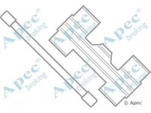 APEC braking KIT515 priedų komplektas, stabdžių trinkelė 
 Stabdžių sistema -> Būgninis stabdys -> Dalys/priedai