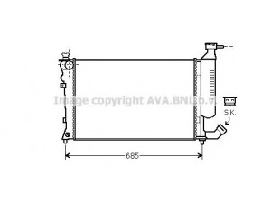 AVA QUALITY COOLING CN2259 radiatorius, variklio aušinimas 
 Aušinimo sistema -> Radiatorius/alyvos aušintuvas -> Radiatorius/dalys
9643724680, 9643724680