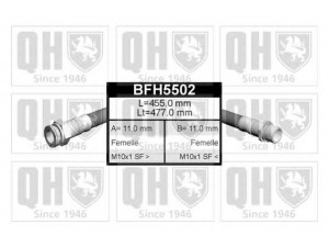 QUINTON HAZELL BFH5502 stabdžių žarnelė 
 Stabdžių sistema -> Stabdžių žarnelės
1 121 359, 1 304 007, YM21 2078AB
