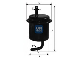 UFI 31.801.00 kuro filtras 
 Techninės priežiūros dalys -> Papildomas remontas
30020673, 15410-65D10, 15410-65D10-000