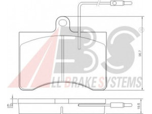 A.B.S. 36456 stabdžių trinkelių rinkinys, diskinis stabdys 
 Techninės priežiūros dalys -> Papildomas remontas
5450763, 75530829, 5530829, 5888576