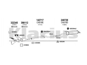 KLARIUS 180737E išmetimo sistema 
 Išmetimo sistema -> Išmetimo sistema, visa