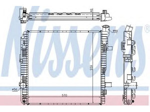 NISSENS 62626A radiatorius, variklio aušinimas 
 Aušinimo sistema -> Radiatorius/alyvos aušintuvas -> Radiatorius/dalys
668 500 01 02, A6685000102, 668 500 01 02
