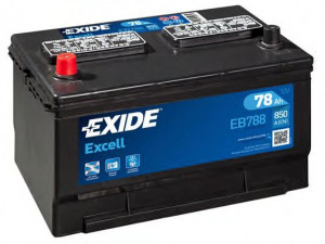 EXIDE _EB788 starterio akumuliatorius; starterio akumuliatorius 
 Elektros įranga -> Akumuliatorius