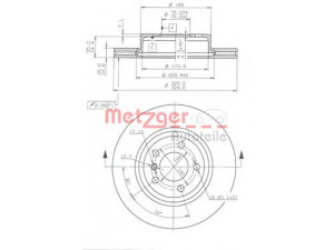 METZGER 24916 V stabdžių diskas 
 Dviratė transporto priemonės -> Stabdžių sistema -> Stabdžių diskai / priedai
3411 3 400 151