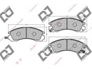 DJ PARTS BP1024 stabdžių trinkelių rinkinys, diskinis stabdys 
 Techninės priežiūros dalys -> Papildomas remontas
4605A625, MB699452, MB699453, MB857837