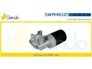 SANDO SWM48105.0 valytuvo variklis 
 Priekinio stiklo valymo sistema -> Varikliukas, priekinio stiklo valytuvai
1C0955119, 1H0955119, 1J0955119