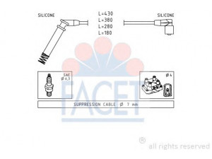 FACET 4.8634 uždegimo laido komplektas 
 Kibirkšties / kaitinamasis uždegimas -> Uždegimo laidai/jungtys
16 12 543, 16 12 591, 16 12 592
