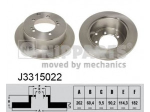 NIPPARTS J3315022 stabdžių diskas 
 Stabdžių sistema -> Diskinis stabdys -> Stabdžių diskas
MR493489