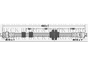 BORG & BECK BBH6982 stabdžių žarnelė 
 Stabdžių sistema -> Stabdžių žarnelės
7M3611701A, 7M3611701C, 1 304 007