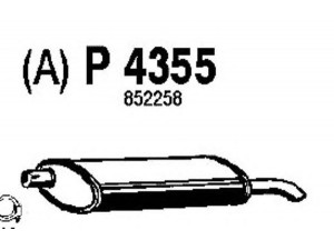 FENNO P4355 galinis duslintuvas 
 Išmetimo sistema -> Duslintuvas
852061, 852219, 852221, 852258