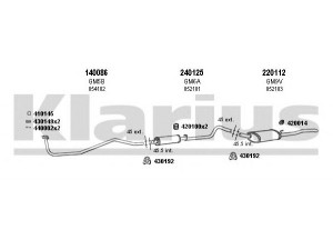 KLARIUS 390209E išmetimo sistema 
 Išmetimo sistema -> Išmetimo sistema, visa