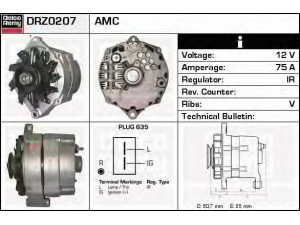 DELCO REMY DRZ0207 kintamosios srovės generatorius