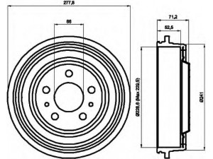 HELLA 8DT 355 300-741 stabdžių būgnas 
 Stabdžių sistema -> Būgninis stabdys -> Stabdžių būgnas
7700710513, 32056186, 7700421740