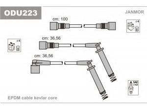 JANMOR ODU223 uždegimo laido komplektas 
 Kibirkšties / kaitinamasis uždegimas -> Uždegimo laidai/jungtys
1612558, 1612559, 1612560, 90443692