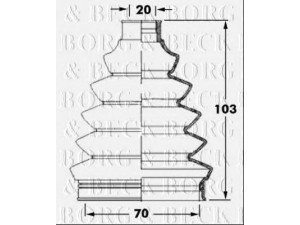 BORG & BECK BCB6047 gofruotoji membrana, kardaninis velenas 
 Ratų pavara -> Gofruotoji membrana
46308219, 4411883E50, 4705279