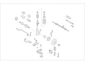 DELPHI FORD-03901-F rato pakaba 
 Ašies montavimas/vairavimo mechanizmas/ratai -> Prekių paieška pagal schemą