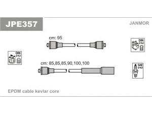 JANMOR JPE357 uždegimo laido komplektas 
 Kibirkšties / kaitinamasis uždegimas -> Uždegimo laidai/jungtys
22450-P6525, 22450-P8825, 90919-21254