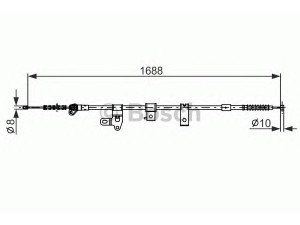 BOSCH 1 987 482 306 trosas, stovėjimo stabdys 
 Stabdžių sistema -> Valdymo svirtys/trosai
46420 10130, 46420 12490