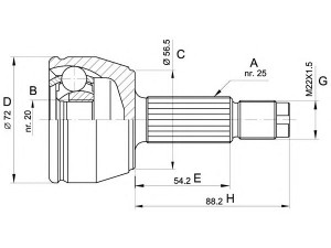 OPEN PARTS CVJ5277.10 jungčių komplektas, kardaninis velenas 
 Ratų pavara -> Sujungimai/komplektas
1003548, 1078670, R98FX3C242AA