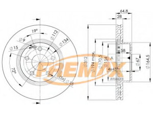 FREMAX BD-0414 stabdžių diskas 
 Stabdžių sistema -> Diskinis stabdys -> Stabdžių diskas
211 421 0912