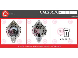 CASCO CAL20176AS kintamosios srovės generatorius
23700KA540, 23700KA541, LR145708