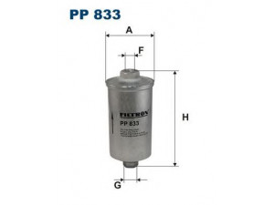 FILTRON PP833 kuro filtras 
 Degalų tiekimo sistema -> Kuro filtras/korpusas
60575900, 156775, 71736109, 71736112