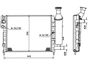 NRF 58119 radiatorius, variklio aušinimas 
 Aušinimo sistema -> Radiatorius/alyvos aušintuvas -> Radiatorius/dalys
96140587