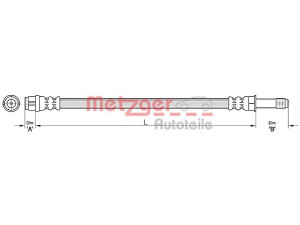 METZGER 4110434 stabdžių žarnelė 
 Stabdžių sistema -> Stabdžių žarnelės
7H8 611 701, 7H8 611 701A, 7H8 611 701B