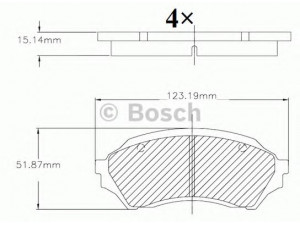 BOSCH F 03B 150 068 stabdžių trinkelių rinkinys, diskinis stabdys 
 Techninės priežiūros dalys -> Papildomas remontas
1U1H 33 28Z, AY040MA021, B2YD 33 23Z