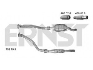 ERNST 759755 katalizatoriaus keitiklis 
 Išmetimo sistema -> Katalizatoriaus keitiklis
8E0 253 096 GV, 8E0 253 096 GX