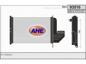 AHE 93510 šilumokaitis, salono šildymas 
 Šildymas / vėdinimas -> Šilumokaitis
64118390435