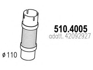 ASSO 510.4005 lanksti žarna, išmetimo sistema
42092927