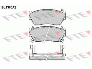 FTE BL1366A2 stabdžių trinkelių rinkinys, diskinis stabdys 
 Techninės priežiūros dalys -> Papildomas remontas
41060-50Y90, 41060-50Y93, 41060-50Y94