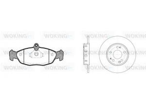 WOKING 82933.01 stabdžių rinkinys, diskiniai stabdžiai 
 Stabdžių sistema -> Diskinis stabdys -> Stabdžių remonto rinkinys
JLM11903, 1605810, 1605824, 1605881