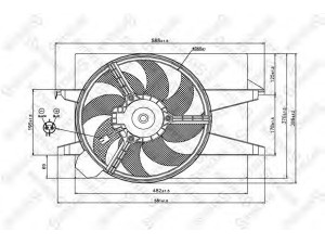 STELLOX 29-99318-SX ventiliatorius, radiatoriaus 
 Aušinimo sistema -> Oro aušinimas
1141507, 1310443, 1319971, 1337585