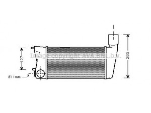 AVA QUALITY COOLING AI4068 tarpinis suslėgto oro aušintuvas, kompresorius 
 Variklis -> Oro tiekimas -> Įkrovos agregatas (turbo/superįkrova) -> Tarpinis suslėgto oro aušintuvas
034145805B