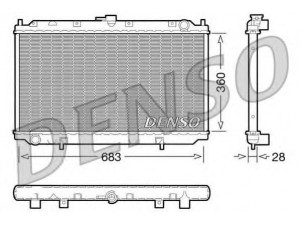 DENSO DRM46010 radiatorius, variklio aušinimas 
 Aušinimo sistema -> Radiatorius/alyvos aušintuvas -> Radiatorius/dalys
214102F600