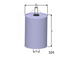 MISFAT L474 alyvos filtras 
 Techninės priežiūros dalys -> Techninės priežiūros intervalai
135932111, 0001800509, 0001800609