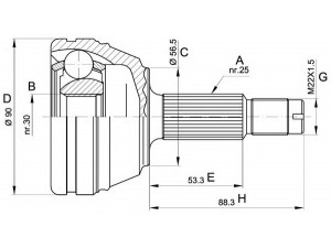 OPEN PARTS CVJ5351.10 jungčių komplektas, kardaninis velenas 
 Ratų pavara -> Sujungimai/komplektas
1074308, 1117155, 98AG3K183BA, 98AX3C242DA